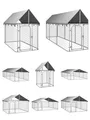 Outdoor Hundezwinger mit Dach Hundekäfig Hundehaus Außengehege Käfig Tierhaus