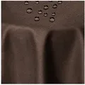 DecoHomeTextil Heimtextilmanufaktur Tischdecke Leinen Optik Tischdecke Tischtuch Abwaschbar Wasserabweisend braun Rund 140 cm