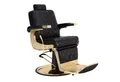 Barberpub Stuhl Barberpub Friseurstuhl Friseureinrichtung 9671 (Gold-Schwarz), mit Kopfstütze Kippbar, Höhenverstellbar, Drehbar