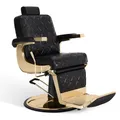 Barberpub Friseurstuhl Friseureinrichtung 9671 (Gold-Schwarz)