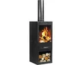 Grillkamin Holzkohlegrill Rosa Cook King 40 x 150 cm schwarz