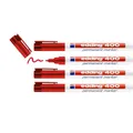 400 Permanentmarker  rot  4 Stifte  feine Rundspitze 1 mm  wasserfest, schnel...