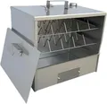 Jaeger Räuchereiprodukte Räucherofen TROSS 33 Edelstahl 33x41x30 cm mit Thermometer & Lüftung