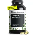 Omega 3 Kapseln hochdosiert aus Fischöl 2000mg mit EPA & DHA - NATURAL ELEMENTS