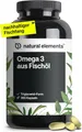 Natural Elements Omega 3 2000mg Fischöl EPA DHA Triglycerid  365 Kapseln