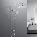 Edelstahl Duschsystem Duschset Duschstange Wassersparend Regenduschset mit AB...