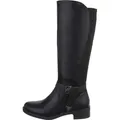 Ital-Design Damen Stiefel Leicht gefüttert Lederoptik, Synthetikoptik Flache Stiefel 85757831 Schwarz Gr. 36 - Schwarz - 36