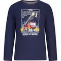 Salt and Pepper Longsleeve "Fire brigade" in Dunkelblau - 128/134