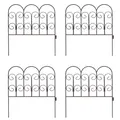 ESTEXO Schmuckzaun Metallzaun Gartenzaun 41x46 cm Zaunelemente 4er Set Rost Edelrost erweiterbarer Zaun