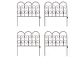 ESTEXO Gartenzaun Schmuckzaun Metallzaun 41x46 cm Zaunelemente 4er Set erweiterbar Ros