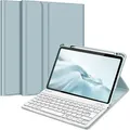 FINTIE Hülle mit Tastatur für iPad Air 11 Zoll M4/M3/M2 (2026/2025/2024), iPad Air 5./4. Gen 10,9 Zoll, TPU Rückschale Schutzhülle mit Stifthal... - Blau