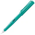 Lamy safari aquamarine Füller - Füllhalter mit ergonomischem Griff & polierter Stahlfeder in Strichbreite EF - robuster ASA-Kunststoff - inkl. Tintenpatrone T 10 blau - Rechtshänder
