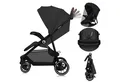 lionelo Kombi-Kinderwagen EMMA ONE, (Set), Wartungsfreie Räder/Einhand-Faltmechanismus/XXL-Verdeck