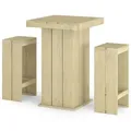 vidaXL 3-tlg. Gartenbar-Set Kiefernholz Imprägniert - Braun