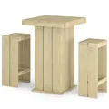 vidaXL Kiefernholz Imprägniert Gartenbar Set 3-TLG. Theke Bar Tresen Gartentheke Bartisch Stehtisch Barhocker Barstuhl Gartenmöbel