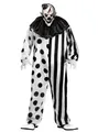 Fun World Kostüm Horrorclown Kostüm - Halloween Grusel Verkleidung, Furchteinflößendes Clownskostüm mit passender Maske