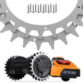 ROBO CLAWS® Worx Landroid S und M Mähroboter Rasenroboter Spikes Traktionsverbesserung entgratet 3mm für noch mehr Grip mit 219 mm Durchmesser