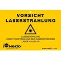 Nedo Warnschild - Vorsicht Laserstrahlung - Laser Klasse 3R - Preis per Stück
