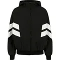 Urban Classics TB2664 | Ladies Crinkle Batwing Jacket Trainingsjacke - Farbe: blk/wht - Größe: XL - Weiß/Schwarz - XL