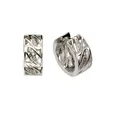 Creolen Ohrring 925 Sterling Silber rhodiniert im angesagten Design mit Zirkonia