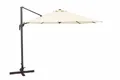 Garden Impressions Ampelschirm Hawaii natur - ecrue rund 330 cm Sonnenschirm, Spar-Set, inkl. Plattenständer, inkl. Kreuzschirmständer kippbar drehbar