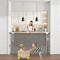 VEVOR Einziehbares Schutzgitte Ausziehbar 140cm Breite für Kinder Haustiere Grau