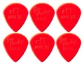 Hochwertige Nylon Gitarre Plektren 1,38 mm in Jazz III Form für warmen Klang Red