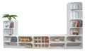 Kistenkolli Altes Land Allzweckkiste Wohnwand "Paris" mit TV Board und Kombiregalen (Weiß) (Spar-Set, 1er Set)