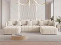 GrainGold Ecksofa U-Form Ardi U - Ecksofa mit Schlaffunktion, Bettkasten - Wohnlandschaft, Wohnzimmer Sofa - Eckcouch Beige (Monolith 02)