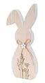 levandeo Deko Aufsteller Hase Holz H20cm Blumen Natur Tischdeko Frühling Ostern Deko Osterdeko Figur