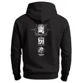 Neverless Hoodie Herren Hoodie Backprint Tokio Japan Asien Statement Rückenaufdruck schwarz 5XL