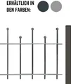 Albers Zaun-Anbauset für Zaunsystem Madrid, Höhe 49,5 cm, Länge 2 m, anthrazit-metallic, zum Einbetonieren