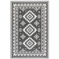 Elle Decoration Outdoorteppich Gemini, Schwarz, Weiß, Textil, geometrisch, rechteckig, 120x170 cm, Oeko-Tex® Standard 100, für Fußbodenheizung geeignet, beidseitig verwendbar, in verschiedenen Größen erhältlich, wasserabweisend, schmutzabweisend, UV-beständig, lichtunempfindlich, stuhlrollengeeignet, pflegeleicht, strapazierfähig, leicht zusammenrollbar, Teppiche & Böden, Teppiche, Outdoorteppiche