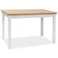 Kleiner Esstisch ANTHONY – Lancelot-Eiche / Mattweiß - Braun