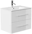 Magnolia Home Waschtisch Badmöbel Firenze 70 SoftClose weiss hochglanz
