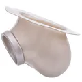 TOYLIE Latex Penishülle Ben silber mit Basisplatte zum ankleben an Latexkleidung - Penis-Sleeve mit 3,5cm Penisring (dehnbar) am Schaft und Hodensack - MADE IN GERMANY