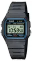 Unisex Uhr CASIO F-91W VINTAGE Silikon Schwarz Klassiker Weckfunktion DD
