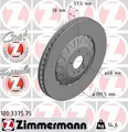 ZIMMERMANN Bremsscheibe 100.3375.75 für AUDI VW