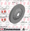 2x ZIMMERMANN 100.3375.75 Bremsscheibe für AUDI