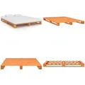 Palettenbett Braun Kiefernholz 140x200 Cm - Palettenbett - Holzbett - Kiefernholzbett - Doppelbett - Bettrahmen - Home & Living