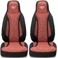 Schonbezüge Sitzbezüge für Ford Tourneo Transit Courier Bj 2014-23 in Schwarz/Rot PLKT202