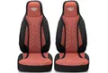 BREMER SITZBEZÜGE Autositzbezug für Ford Tourneo Transit Courier Bj 2014-23 (PLKT202), Set, Schonbezüge Sitzbezüge Fahrer und Beifahrer, in Schwarz/Rot