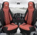 Schonbezüge Sitzbezüge für Ford Tourneo Transit Courier Bj 2014-23 in Schwarz/Ro