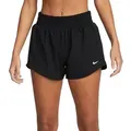 Nike Damen One Dri-FIT Mid-Rise 3" Brief-Lined Shorts schwarz