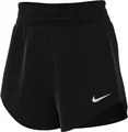 Nike DX6010-010 W NK ONE DF MR 3IN BR Short Shorts Damen Schwarz/reflektierender Silv Größe XS