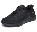 Skechers Herren Contour Foam Cozy Fit Slip-InTurnschuhe, Black Mesh/Duraleather/Trim, 48.5 EU