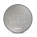 Philips Audio Radiowecker DR402/12 Digitaler Radiowecker (Sleep Timer, USB Ladefunktion, 2 Weckfunktionen) TADR402/12 Silber