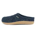 GIESSWEIN Hausschuh Veitsch - In-/Outdoor Filzpantoffeln für Männer & Frauen, Leder Fußbetteinlagen, Warmer Unisex Hausschuh, Robuste Pantoletten, rutschfeste Woll-Hausschuhe,Ocean Blau,41 EU