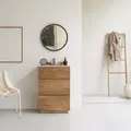 Badmöbel aus massivem Eichenholz und Terrazzo Pink 60 cm