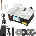 Tischkreissäge Tragbare elektrische Minisäge, kompakt DIY-Schneidewerkzeug Schneidemaschine mit einstellbarer Schnitttiefe, Tragbare Tischkreiss...